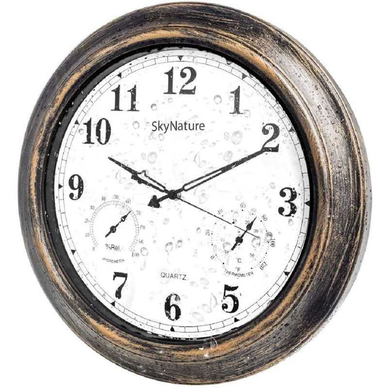 Mofine LLC Skynature Outdoor Waterproof 18" Wall Clock Wayfair